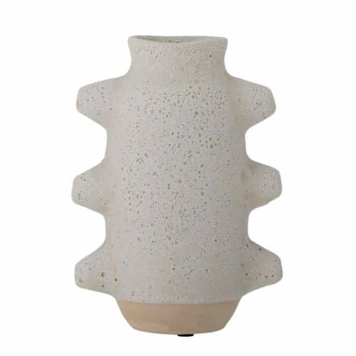 Bloomingville skulpturel keramikvase – hvid, 23 cm